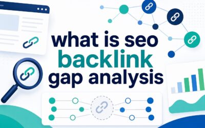 SEO backlink gap analysis chart and data